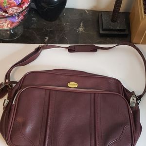 Flying Time Travel Bag Suitcase Mauve Brown